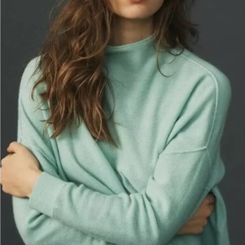 Pilcro Green Cowl Neck Sweater Cozy Knit